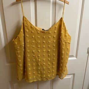 SHEIN Yellow Puff Texture Tank Top Size 4X
